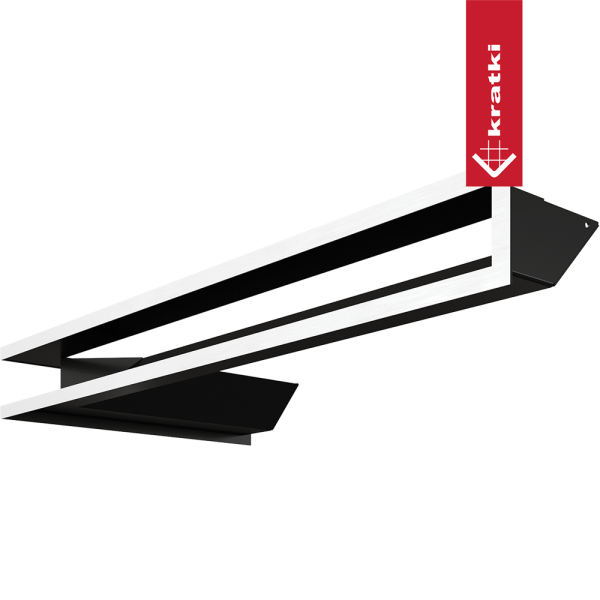 Kratka wentylacyjna kominkowa LUFT narożny prawy 40x80x9 szlifowana