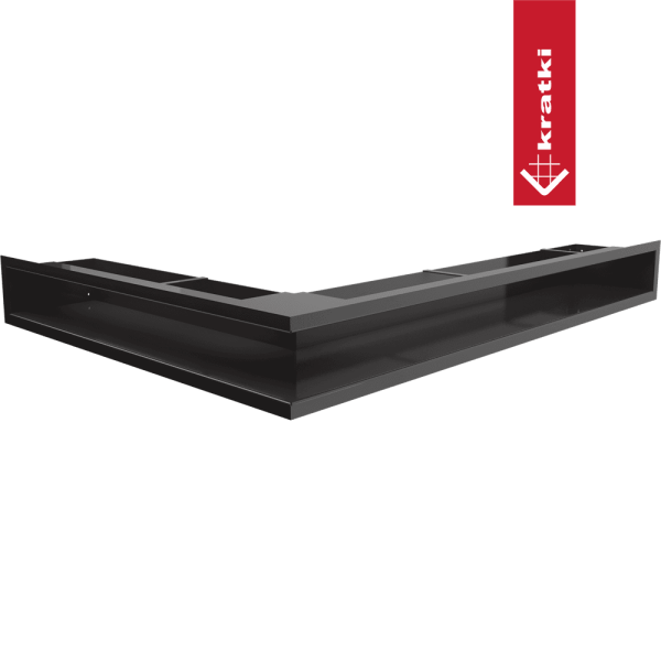 Kratka wentylacyjna prawy 54,7x76,6x9 czarna Slim