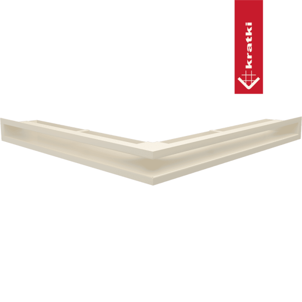 Kratka kominkowa narożna 56x56x6 kremowa Slim