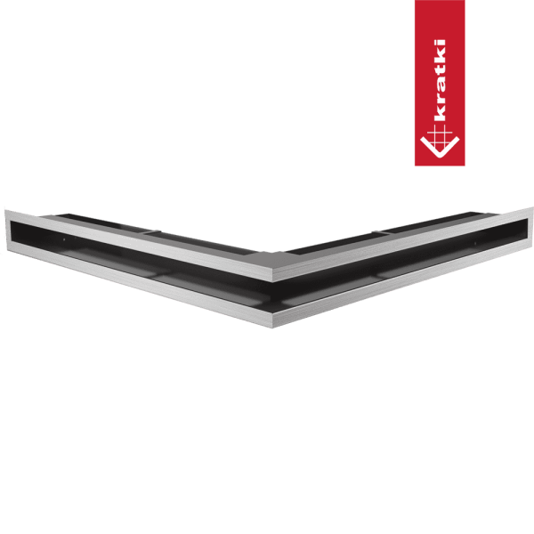 Kratka wentylacyjna kominkowa LUFT narożny 56x56x6 szlifowana Slim
