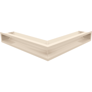 Kratka wentylacyjna kominkowa LUFT narożny 56x56x9 kremowa Slim