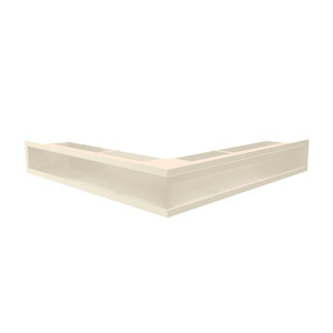 Kratka kominkowa LUFT narożny 56x56x9 kremowa Slim