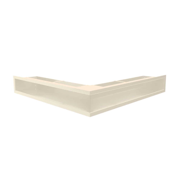 Kratka kominkowa LUFT narożny 56x56x9 kremowa Slim