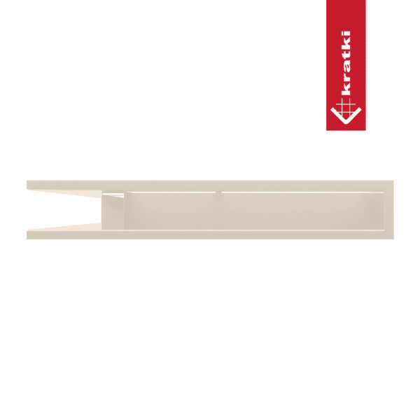 Kratka kominkowa LUFT narożny 56x56x9 kremowa Slim
