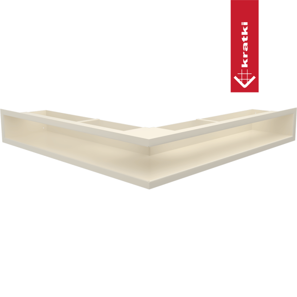 Kratka kominkowa LUFT narożny 56x56x9 kremowa