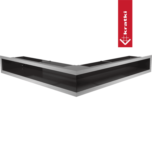 Kratka wentylacyjna kominkowa LUFT narożny 56x56x9 szlifowana Slim