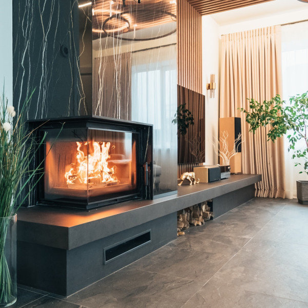 Kominek powietrzny żeliwny KRATKI MAJA DECO lewy BS 8 kW Ø 200