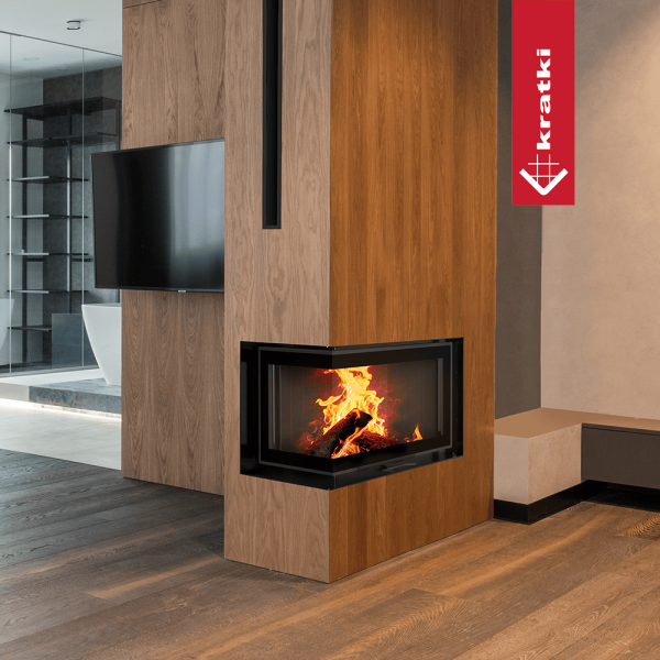 Kominek powietrzny stalowy KRATKI MBM lewy BS 10 kW Ø 200 Gilotyna