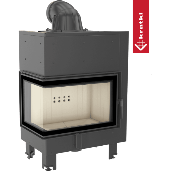 Kominek powietrzny stalowy KRATKI MBM lewy BS 10 kW Ø 200