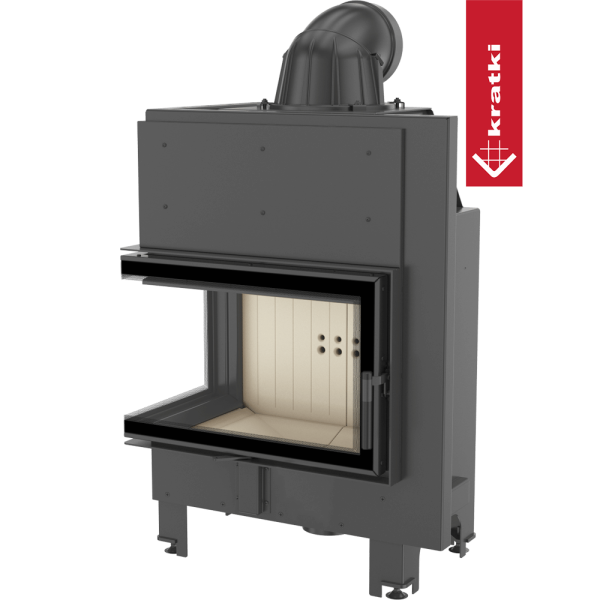 Kominek powietrzny stalowy KRATKI MBM lewy BS 10 kW Ø 200