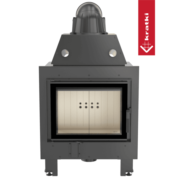Kominek powietrzny stalowy KRATKI MBM 10 kW Ø 200 double glass