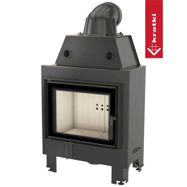 Kominek powietrzny stalowy KRATKI MBM 10 kW Ø 200 double glass