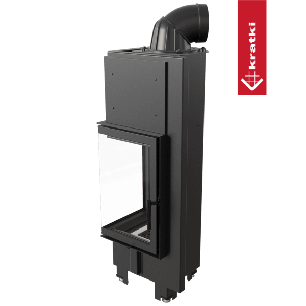 Kominek powietrzny stalowy KRATKI MBN lewy BS 10 kW Ø 200