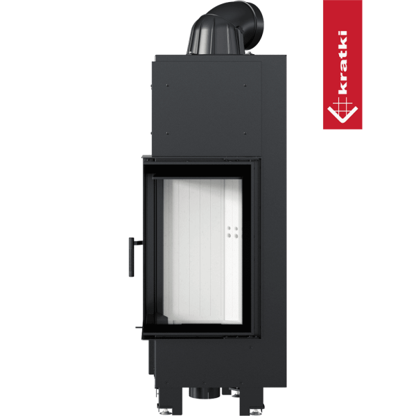 Kominek powietrzny stalowy KRATKI MBN prawy BS 10 kW Ø 200