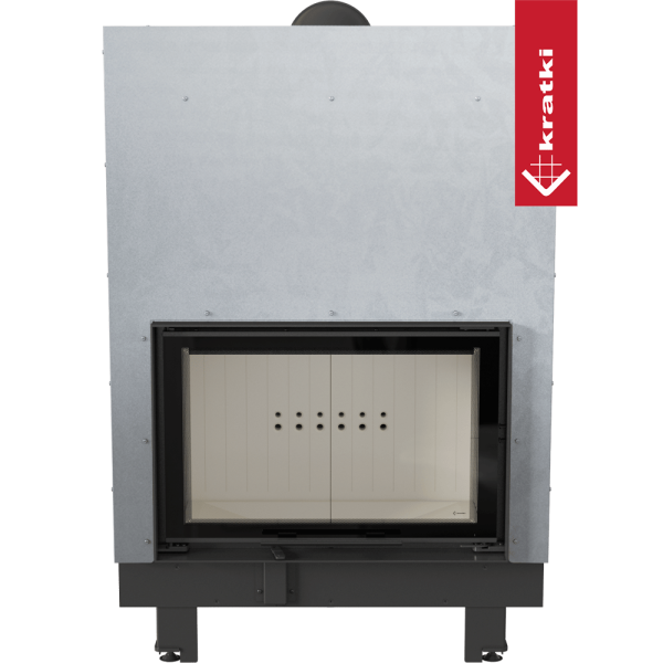 Kominek powietrzny stalowy KRATKI MBO 15 kW Ø 200 Gilotyna