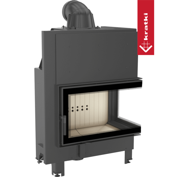 Kominek powietrzny stalowy KRATKI MBO prawy BS 15 kW Ø 200