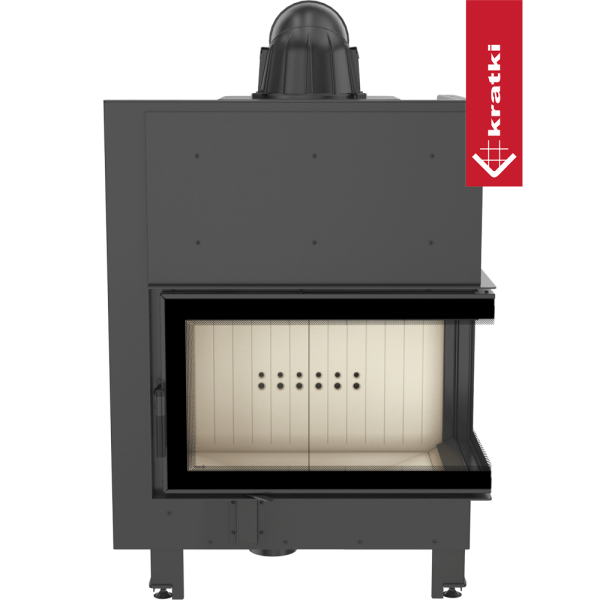 Kominek powietrzny stalowy KRATKI MBO prawy BS 15 kW Ø 200