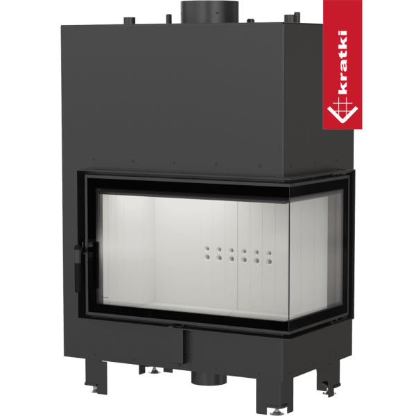 Kominek z płaszczem wodnym KRATKI MBO prawy 15 kW Ø 200