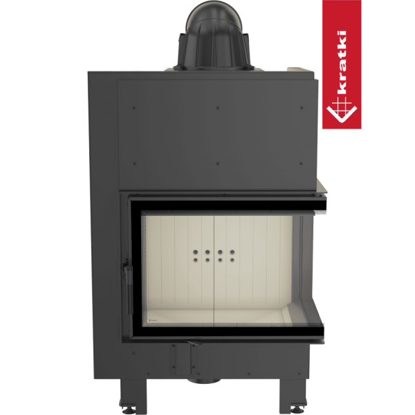 Kominek powietrzny stalowy KRATKI MBZ prawy BS 13 kW Ø 200