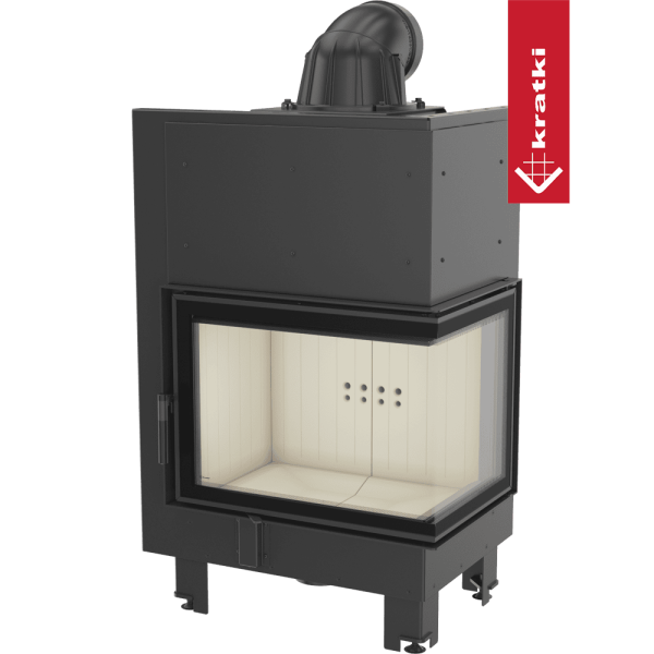 Kominek powietrzny stalowy KRATKI MBZ prawy BS 13 kW Ø 200