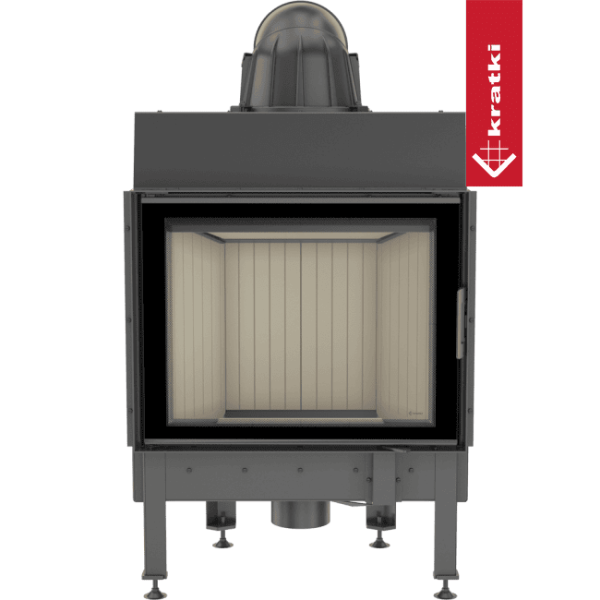 Inteligentny kominek powietrzny stalowy KRATKI NADIA 10 kW Ø 200 MSK GLASS