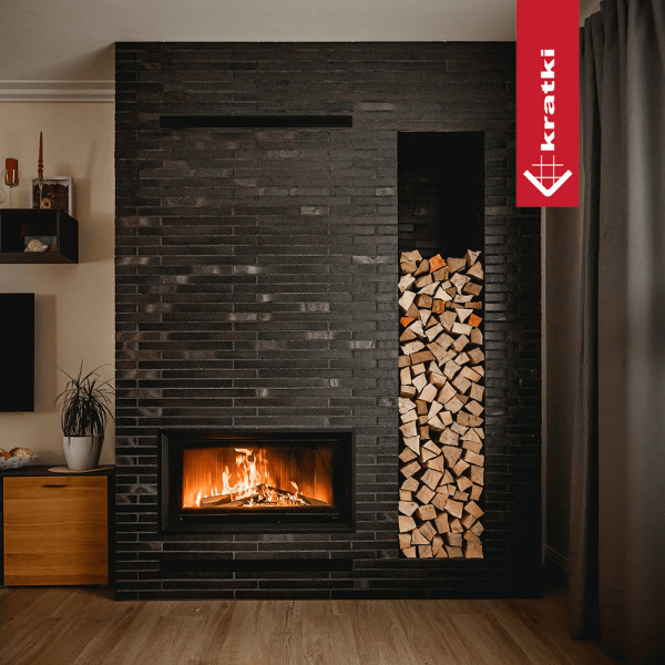 Kominek powietrzny stalowy KRATKI NADIA 14 kW Ø 200 Gilotyna