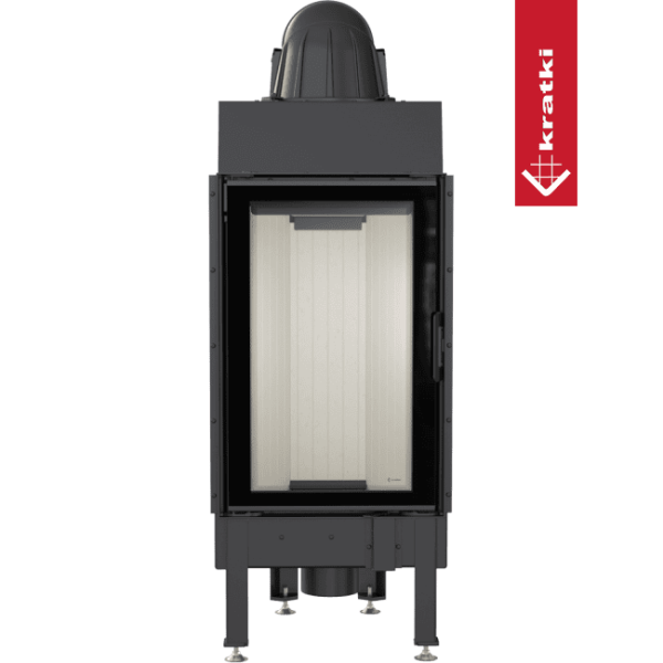 Inteligentny kominek powietrzny stalowy KRATKI NADIA 9 kW Ø 200 MSK GLASS