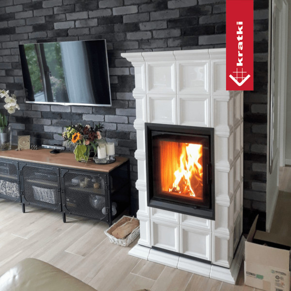 Kominek powietrzny stalowy KRATKI NADIA MILANO 7 kW Ø 200