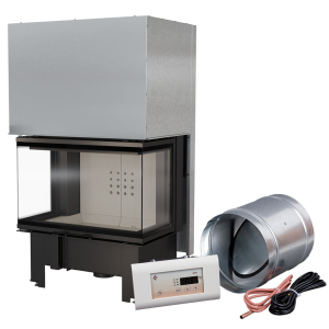 Inteligentny kominek powietrzny KRATKI NBC 800/400 10 kW Ø 200 Gilotyna MSK