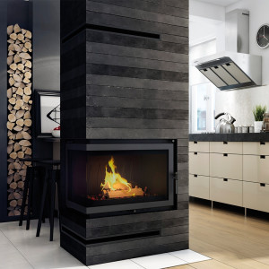 Kominek powietrzny żeliwny KRATKI OLIWIA lewy BS 16 kW Ø 200