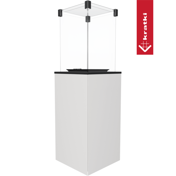 Ogrzewacz gazowy Patio panel szklany biały sterowanie manualne 8,2 kW