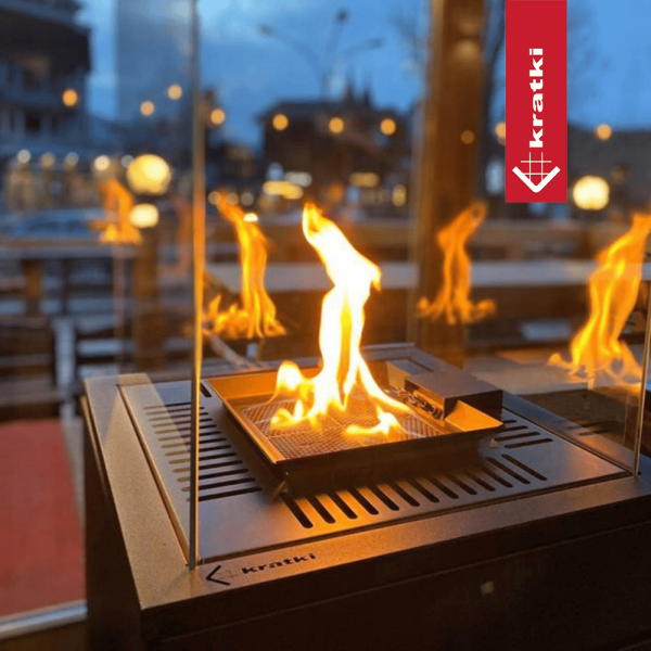 Ogrzewacz gazowy Patio panel szklany sterowanie manualne 8,2 kW