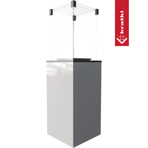Ogrzewacz gazowy Patio panel szklany biały sterowanie manualne 8,2 kW