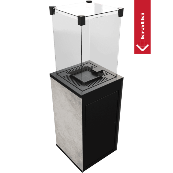 Ogrzewacz gazowy Patio spiek Oxide Grigio sterowanie manualne 8,2 kW
