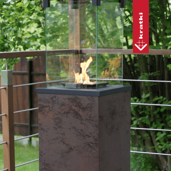 Ogrzewacz gazowy Patio Mini spiek Oxide Moro sterowanie automatyczne 8,2 kW