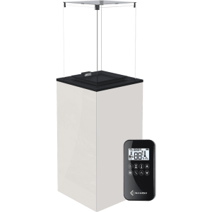 Ogrzewacz gazowy Patio Mini panel szklany biały sterowanie automatyczne 8,2 kW