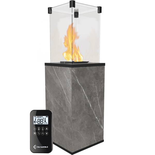 Ogrzewacz gazowy Patio Mini spiek Natu Pietra Grey sterowanie automatyczne 8,2 kW
