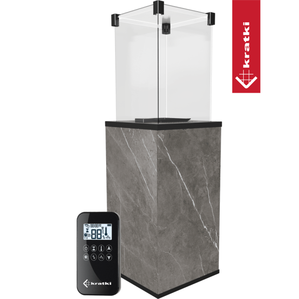 Ogrzewacz gazowy Patio Mini spiek Natu Pietra Grey sterowanie automatyczne 8,2 kW