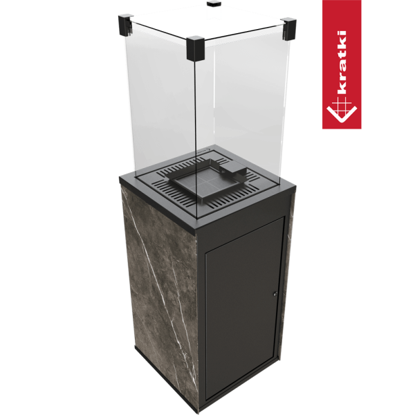 Ogrzewacz gazowy Patio Mini spiek Natu Pietra Grey sterowanie automatyczne 8,2 kW