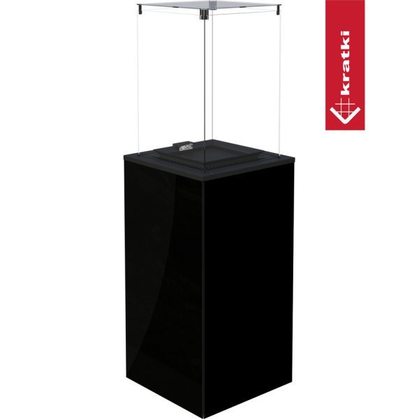 Ogrzewacz gazowy Patio Mini panel szklany czarny sterowanie manualne 8,2 kW