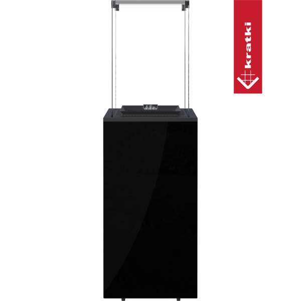 Ogrzewacz gazowy Patio Mini panel szklany czarny sterowanie manualne 8,2 kW