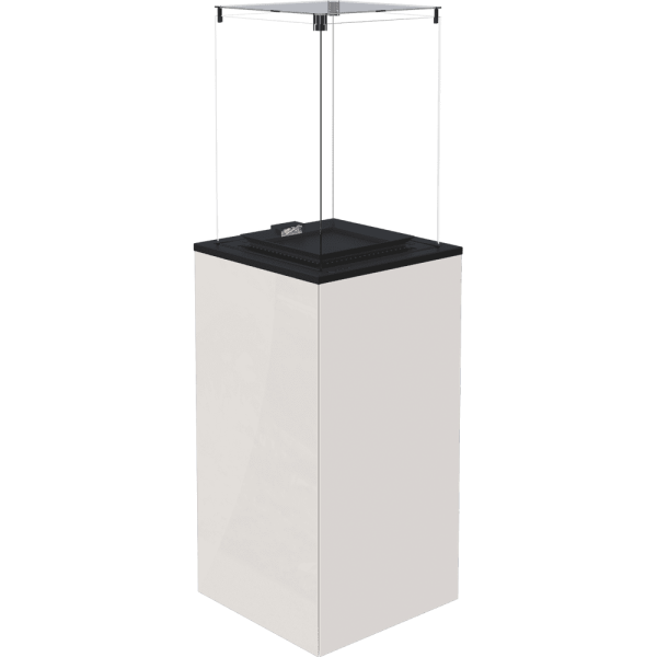 Ogrzewacz gazowy Patio Mini panel szklany biały sterowanie manualne 8,2 kW