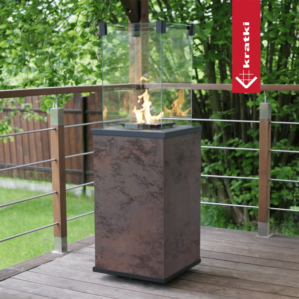 Ogrzewacz gazowy Patio Mini spiek Oxide Moro sterowanie manualne 8,2 kW