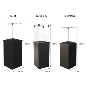 Ogrzewacz gazowy Patio Mini stalowy sterowanie manualne 8,2 kW