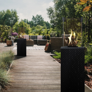 Ogrzewacz gazowy Patio Mini panel szklany czarny pikowany sterowanie manualne 8,2 kW