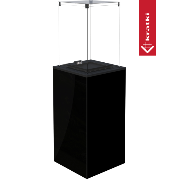 Ogrzewacz gazowy Patio Mini panel szklany czarny sterowanie manualne 8,2 kW