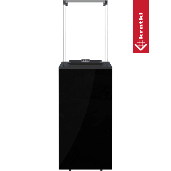 Ogrzewacz gazowy Patio Mini panel szklany czarny sterowanie manualne 8,2 kW