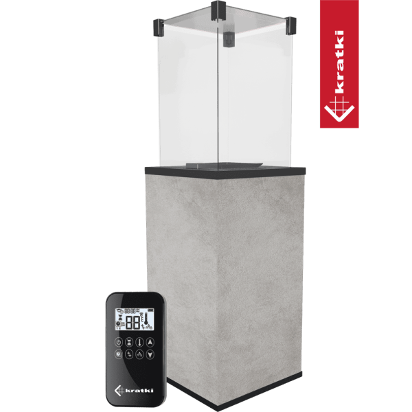 Ogrzewacz gazowy Patio Mini spiek Oxide Grigio sterowanie manualne 8,2 kW