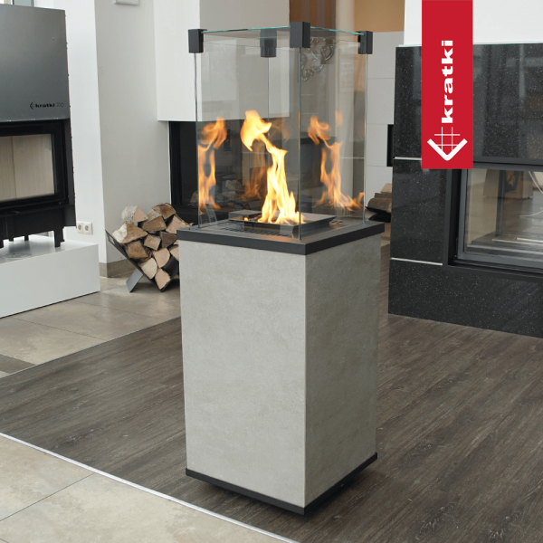 Ogrzewacz gazowy Patio Mini spiek Oxide Grigio sterowanie manualne 8,2 kW