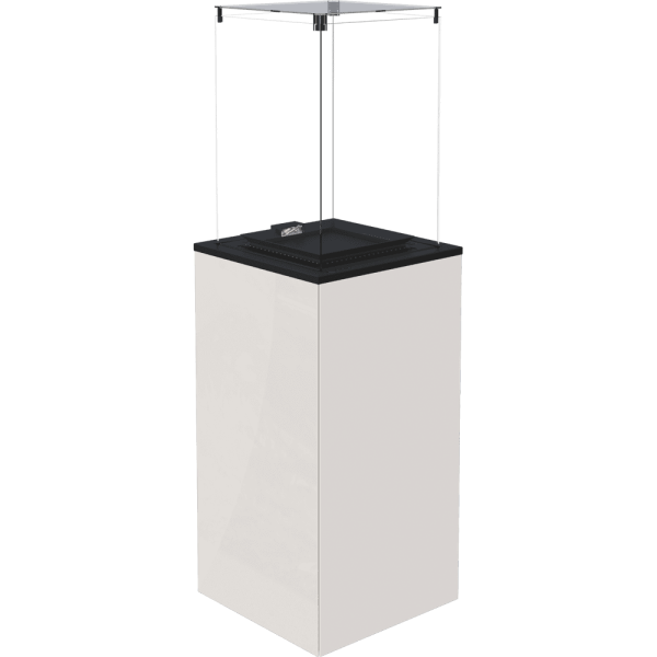 Ogrzewacz gazowy Patio Mini panel szklany biały sterowanie manualne 8,2 kW